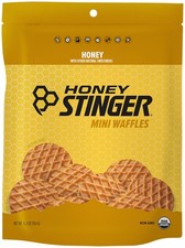Honey Stinger Organic Honey Mini Waffles - Energy Snack, Re-Sealable Bag
