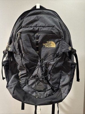 The North Face Borealis Black/Gold Unisex Laptop Backpack Laptop - EUC