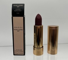 Gucci Rouge A Levres Mat Lipstick Lip Colour Matte 510 JOANNA BURGUNDY NEW NIB