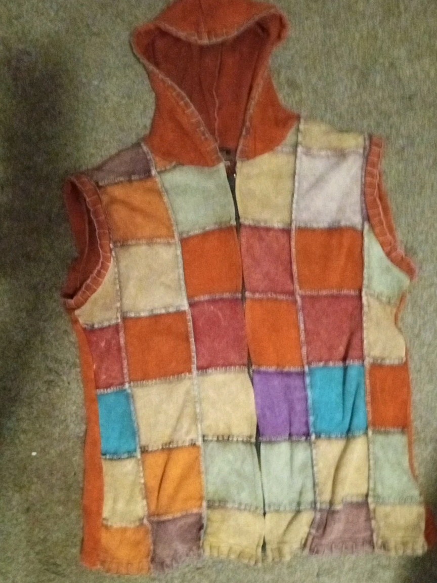 Rising International Boho Patchwork Large Vest Or… - image 2