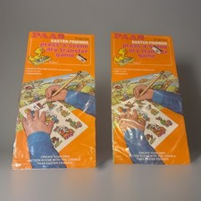 PAAS Easter Friends Press-A-Scene Dry Transfer Game 1981 New Sealed 2 Packs VTG