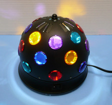 Rotating Disco Multi Light Ball, 8" Metal base With Switch