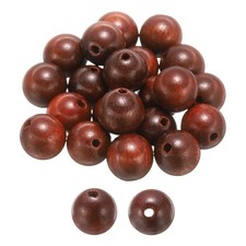 100pcs 8mm Red Sandalwood Round Polished Wooden Loose Beads for Craft