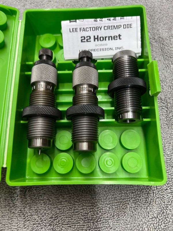 Redding  .22 Hornet 2-Die Set - 80102 for 22 Hornet Plus Lee Factory Crimp Die