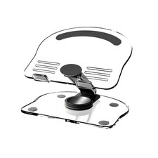 Acrylic Tablet Stand Desktop Foldable Holder 360  Rotation Base Clear Bracket mq