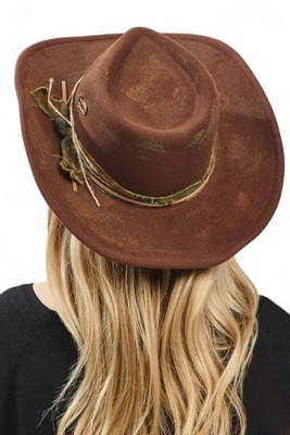 Distress Vintage Shapable Fedora Cowboy Hat Distress Vintage Shapable Fedora Cowboy Hat | eBay main image 4