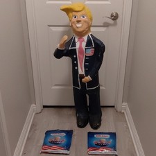 3ft 5" Paper Mache Statue Of Donald Trump From 1st President Term 1 Off Rare