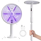 Rotating Head Electric Fly Swatter for Indoors with 16–40" Telescopic Handle,k