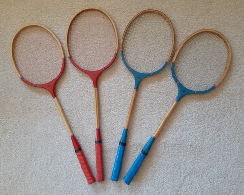 Di Trio Racket Set Set of 4 Vintage Wooden TRIO BADMINTON RACKETS - Sports Decor, Friendly ...