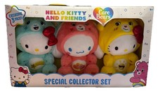 Hello Kitty And Friends Care Bears Special Collector Set, Plush Toy 3 Pack