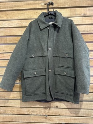 Vintage 90er Eddie Bauer Mackinaw Jagdjacke. Wolle & Gänsedaunen. Grün. XL
