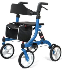 2025 Rollator Walker W/Heated Seat  10" All-Terrain Anti-Skid Wheels 300lbs...