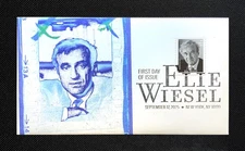 2025 Elie Wiesel Two Oz. Stamp FDC: Design 67/7:  Blue Portrait: Ciccolella