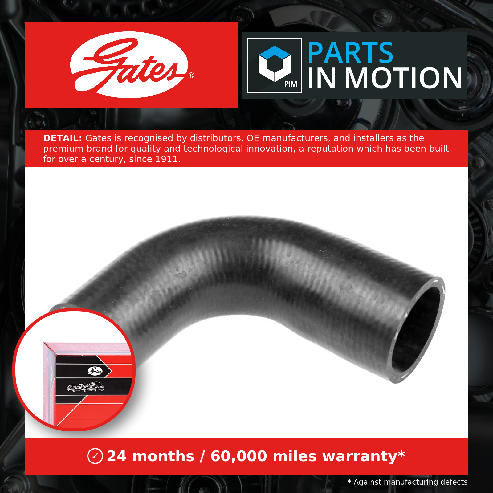 Heater Hose fits PEUGEOT 607 2.0D 05 to 11 Coolant Gates 1323JG Quality New - Image 4