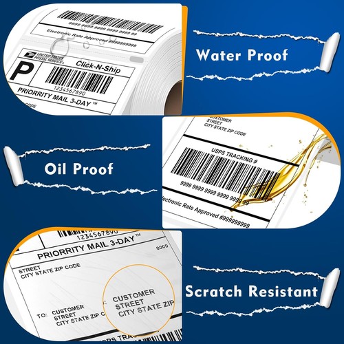 5 Pack 220/Roll Thermal Shipping Labels 4x6 Compatible 1744907 Dymo 4XL Printer - Picture 6 of 16