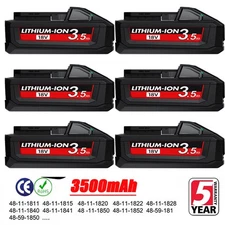 For Milwaukee For M18 Lithium Battery 48-11-1860 48-11-1812 3500mAh Battery