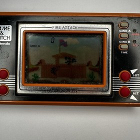 ID-29 1982 Fire Attack Nintendo Game & Watch Handheld Console - Works!