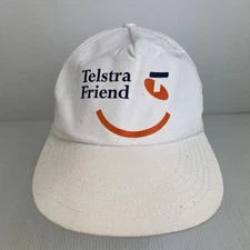 Vintage Telstra Friend Graphic Snapback Hat White/Navy blue
