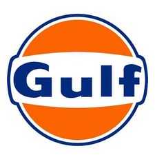 GULF Oil Gasoline Vinyl Sticker Decal 18"