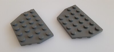 Lego Parts - Wedges, Plate 4x6 Cut Corners (#32059) - Dark Bluish