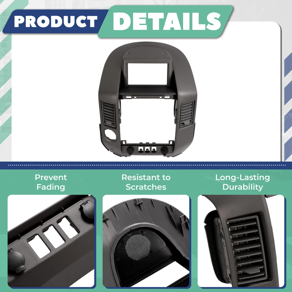 Ajuste para 04-2015 Nissan Titan Armada panel de consola central tablero radio bisel de aire acondicionado NUEVO Foto 3 de 4