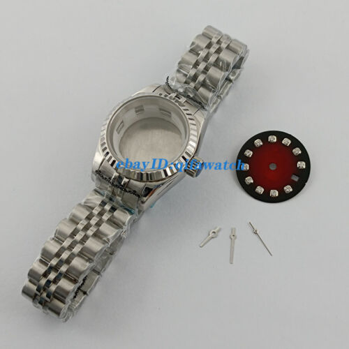 26mm silver woman watch dial hands case sapphire glass fit NH05 NH06 movement - Picture 11 of 14