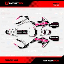White & Pink Shift Racing Graphics kit fits Honda Crf150R 07-25 Crf 150R Decal