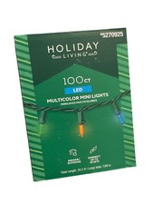 Christmas Lights Holiday Living 100ct Multicolor 25ft LED Mini String Lights