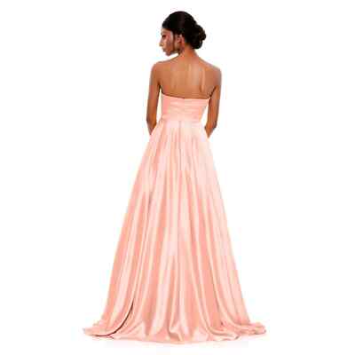 ribbed knit a line dress A Line V Neck Blush Pink Tulle Tiered Long Prom Dresses – luladress