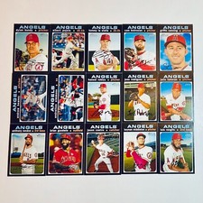 Lot x 15 Los Angeles Angels Team 2020 Topps Heritage Baseball RC's & Base Cards