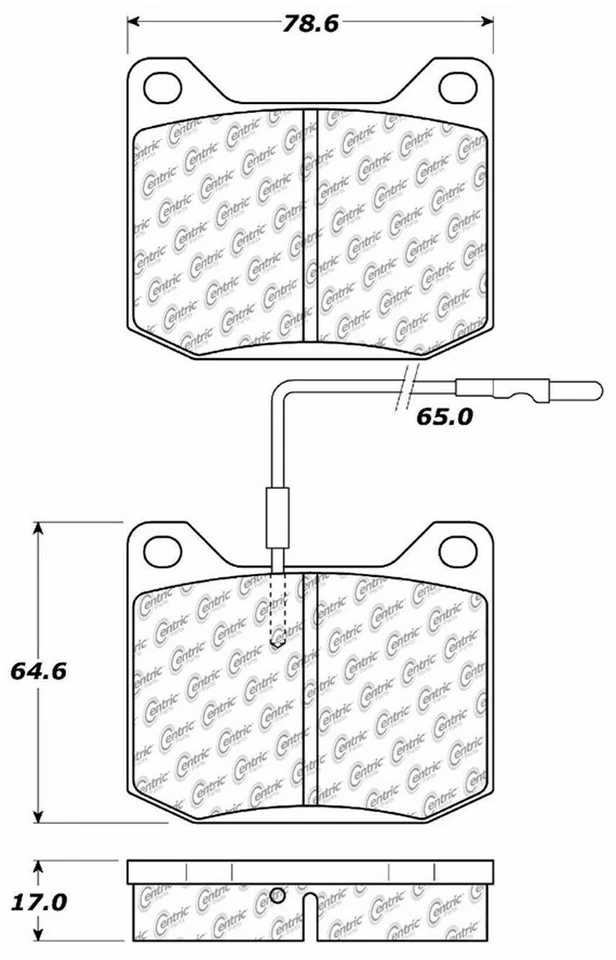 PASTILLAS FRENO DELANTERAS C-TEK 102.00770 / D77 NUEVAS PARA PEUGEOT 504 RWD 69-80 Foto 2 de 2