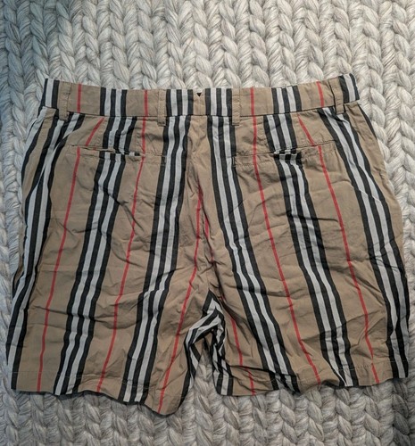 BURBERRY Kid's Icon Stripe Cotton Chino Shorts Size 16 - Picture 2 of 6
