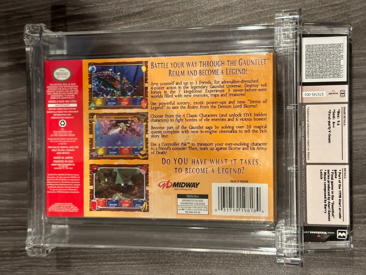 Gauntlet Legends Nintendo 64 N64 New Sealed GRADED 9.6 A++