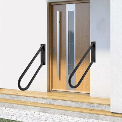 2X Wand Montage Treppen Geländer Für Innen Außen Stufen Metall Geländer Handlauf