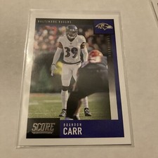 2020 Score Football #52 Brandon Carr Ravens