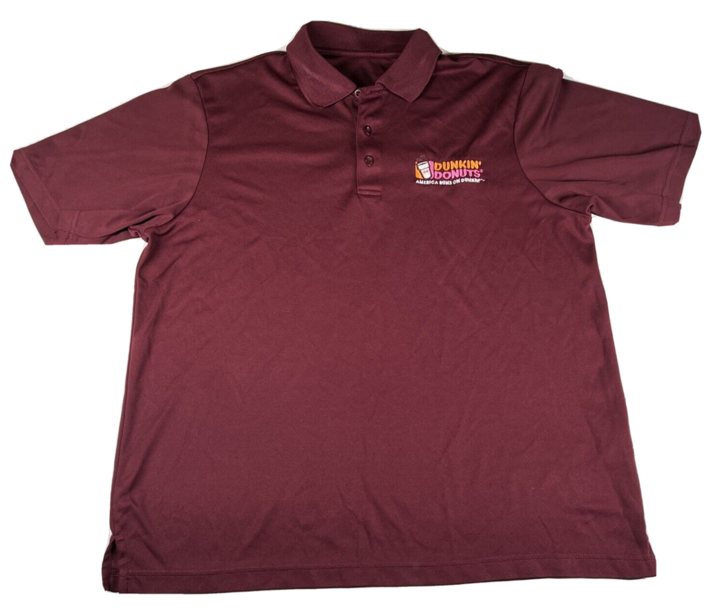 Dunkin' Donuts Polo Shirt Employee Uniform Large Gem