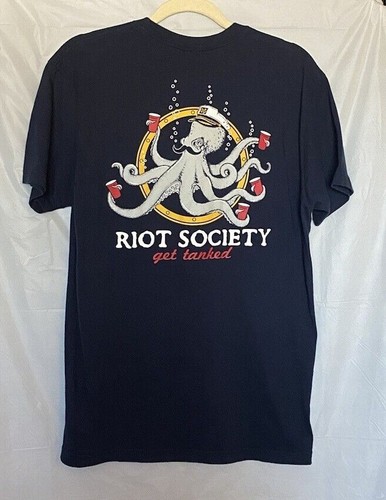 Riot Society Shirt Mens Size Medium "Get Tanked" Octopus Sailor Party T-Shirt - Picture 3 of 6