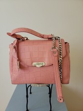 Versace Collection Top Handle Hand Bag In Corallo Snake Leather