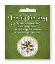 St Patrick's Day Golden Shamrock Irish Blessing St Patrick's GIFT Irish Shamrock