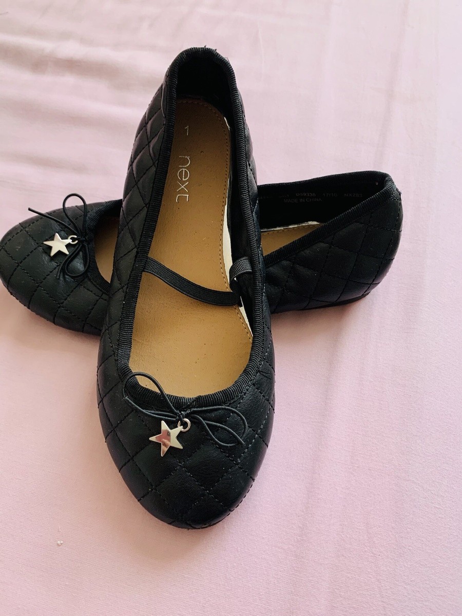 Girls Next Black Ballet Shoes Size UK