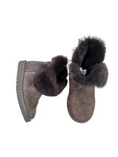 UGG Brown Sheepskin Suede Fur-Lined Boots