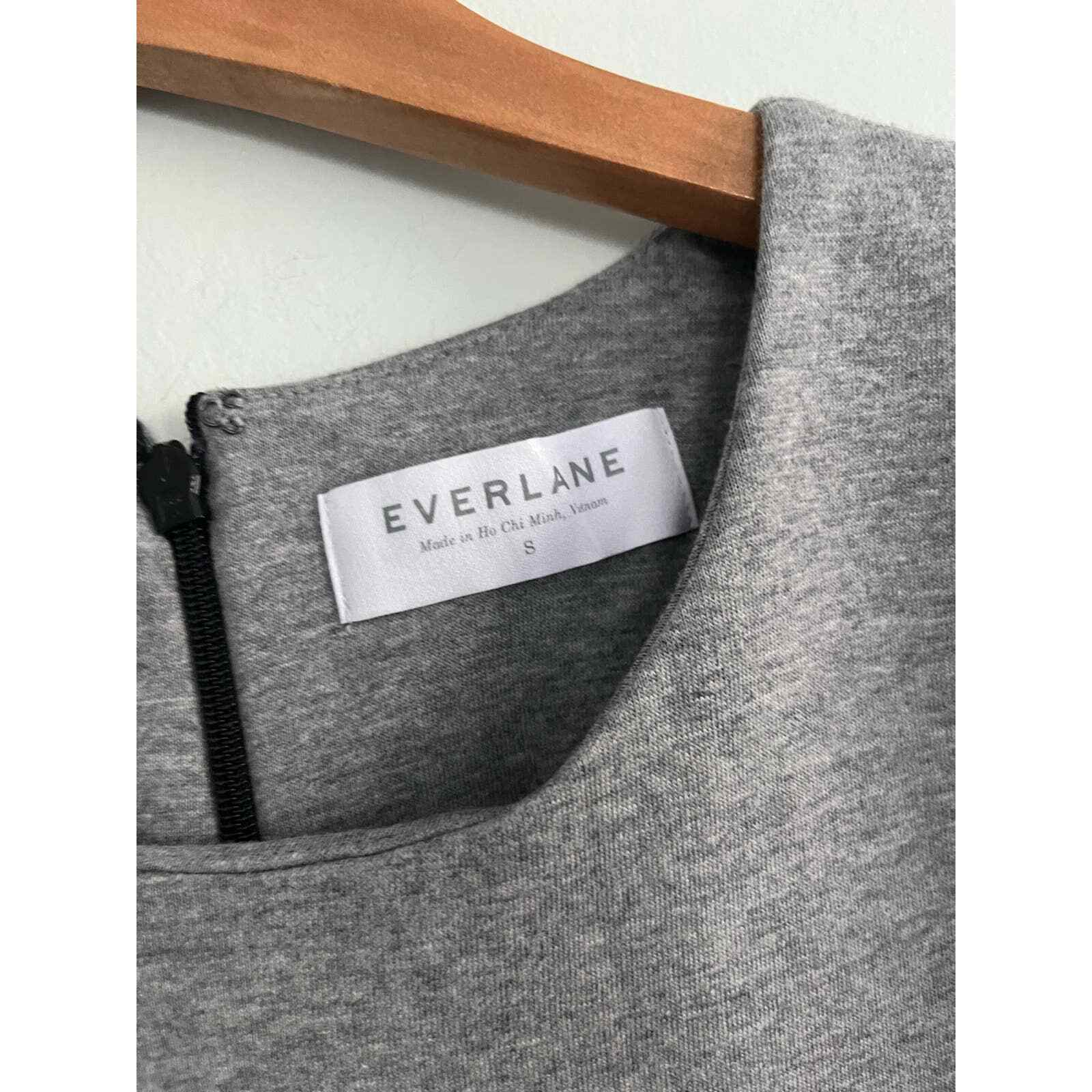 Everlane Thick Scuba Knit Relaxed Fit Tunic Dress Gray Sz S