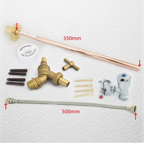 OUTDOOR GARDEN DIY TAP KIT SELF CUT Anti Vandal Brass - Picture 7 of 7