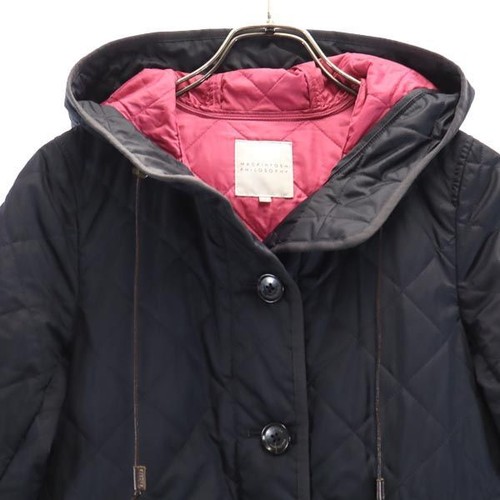 MACKINTOSH PHILOSOPHY Quilted coat 36 Navy system Sanyo Shokai Women - Picture 5 of 10