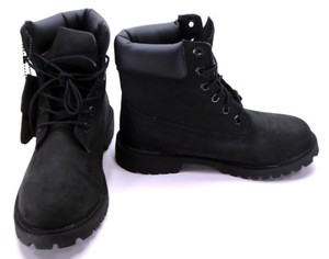 timberland junior black boots