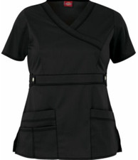 Dickies Womens Scrubs Gen Flex Mock Wrap Top 817355 Choose Colors And Sizes NWT