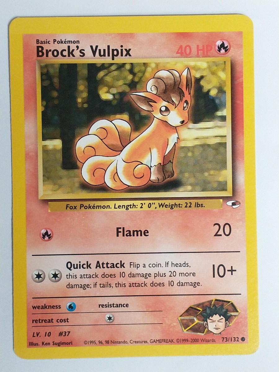 Pokémon TCG Brock's Vulpix Gym Heroes 73/132 Regular Common | eBay