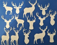 Reindeer Deer Christmas Winter Silhouette Cardstock Die Cut 14 pcs Scrapbook
