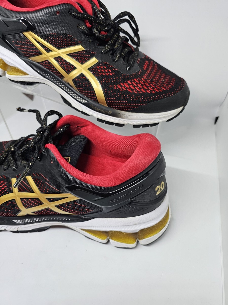 ASICS Gel-Kayano 26 Black Red Gold Size 9.5 US 41 Euro 26cm Womens