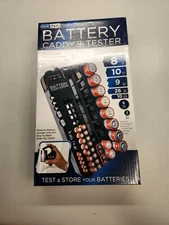 72 Battery Caddy Storage Plastic Holder Rack Organizer Removable Tester